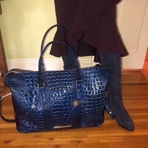 brahmin duxbury weekender travel bag pecan